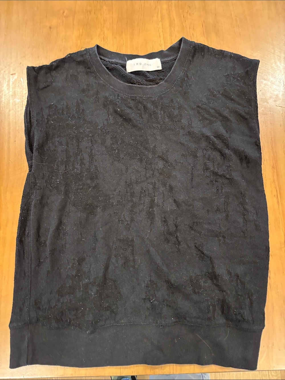 IRO Black Sleeveless Crew Tank Top